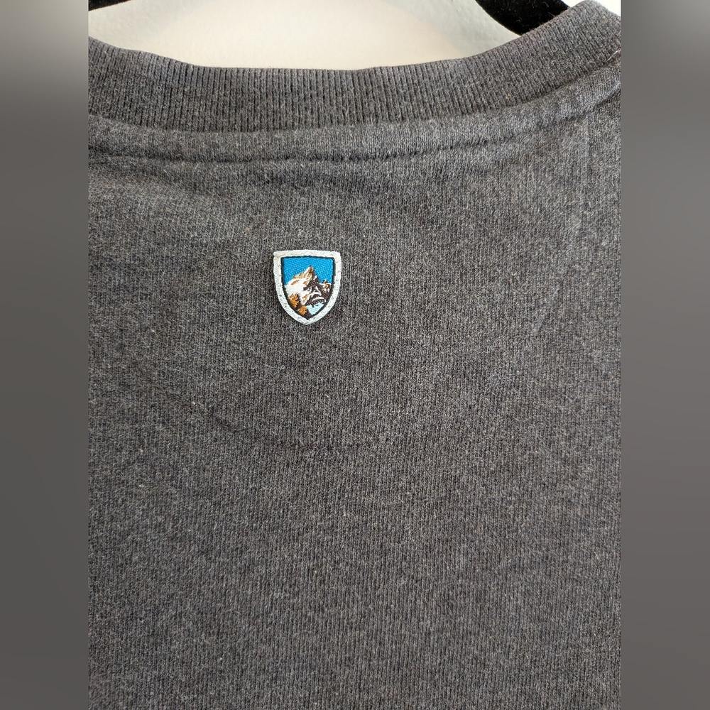 Kuhl Ace Pullover Charcoal Gray Organic Cotton Crewneck Long Sleeve Men's Size S - Picture 15 of 16